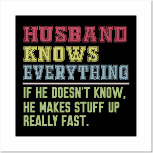 Husband knows everything vintage Posters and Art